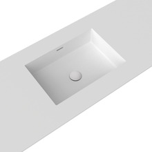 Sub 493mm Matte White Rectangular Undermount Basin with Overflow